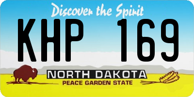 ND license plate KHP169