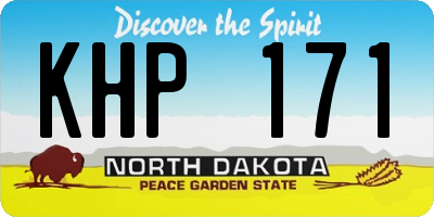 ND license plate KHP171
