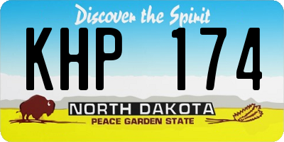 ND license plate KHP174