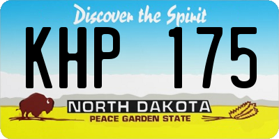 ND license plate KHP175
