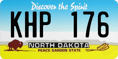 ND license plate KHP176