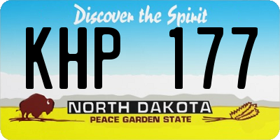 ND license plate KHP177