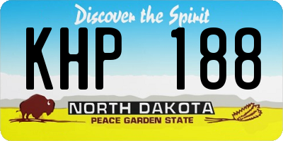 ND license plate KHP188