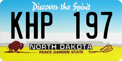 ND license plate KHP197