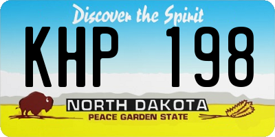 ND license plate KHP198