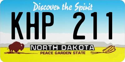 ND license plate KHP211