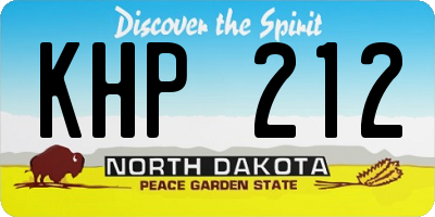 ND license plate KHP212
