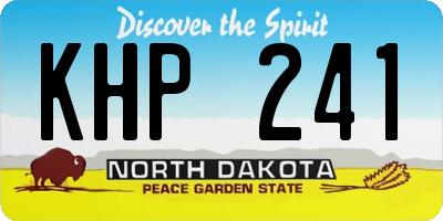 ND license plate KHP241