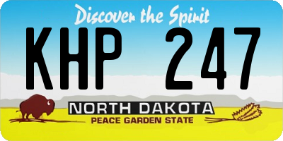 ND license plate KHP247