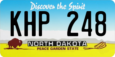 ND license plate KHP248