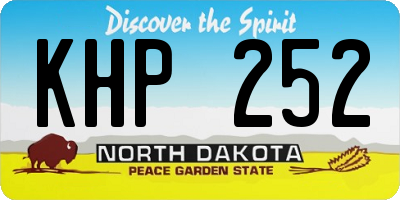 ND license plate KHP252
