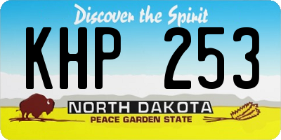 ND license plate KHP253