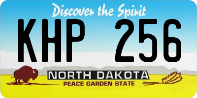 ND license plate KHP256
