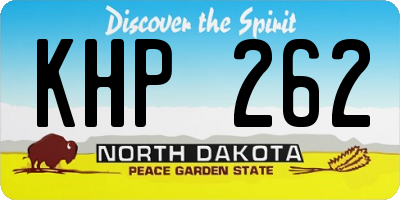 ND license plate KHP262