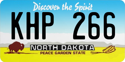 ND license plate KHP266