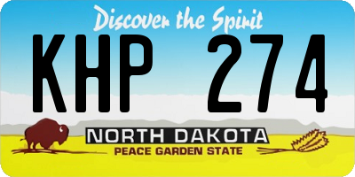 ND license plate KHP274