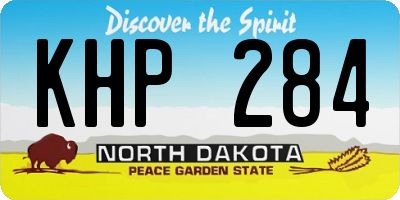 ND license plate KHP284