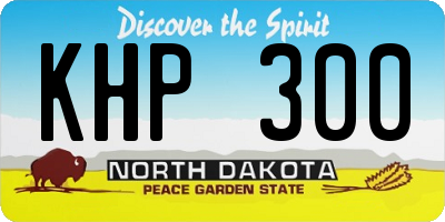 ND license plate KHP300