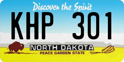 ND license plate KHP301