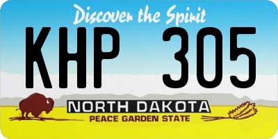 ND license plate KHP305