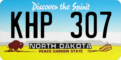 ND license plate KHP307