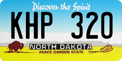ND license plate KHP320