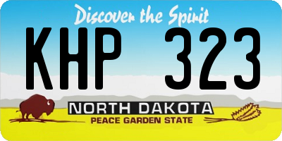 ND license plate KHP323