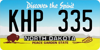 ND license plate KHP335