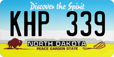 ND license plate KHP339