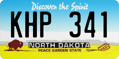 ND license plate KHP341