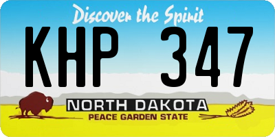 ND license plate KHP347