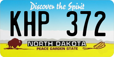 ND license plate KHP372