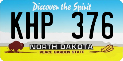 ND license plate KHP376