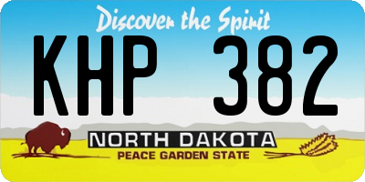 ND license plate KHP382