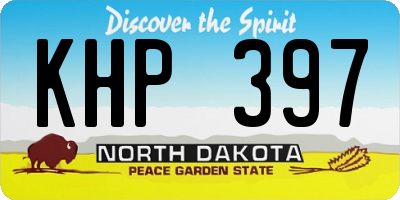 ND license plate KHP397