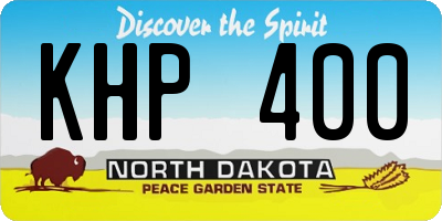ND license plate KHP400