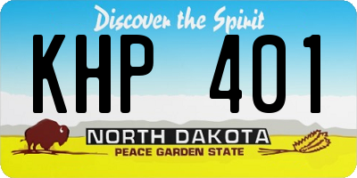 ND license plate KHP401