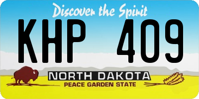 ND license plate KHP409