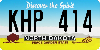 ND license plate KHP414