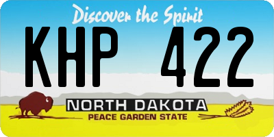 ND license plate KHP422