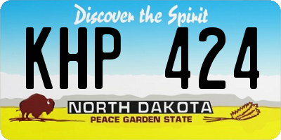 ND license plate KHP424