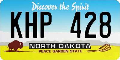 ND license plate KHP428