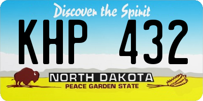 ND license plate KHP432