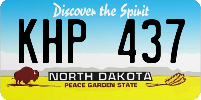 ND license plate KHP437