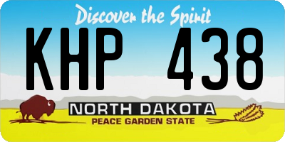 ND license plate KHP438
