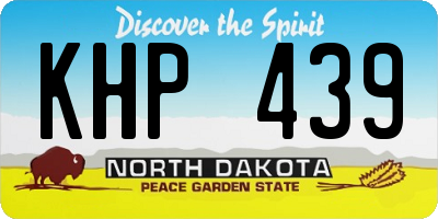 ND license plate KHP439