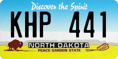ND license plate KHP441
