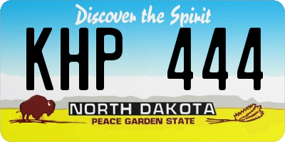ND license plate KHP444