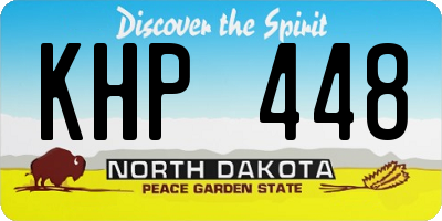 ND license plate KHP448