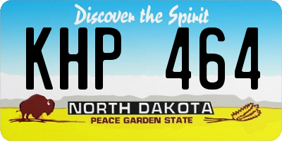 ND license plate KHP464